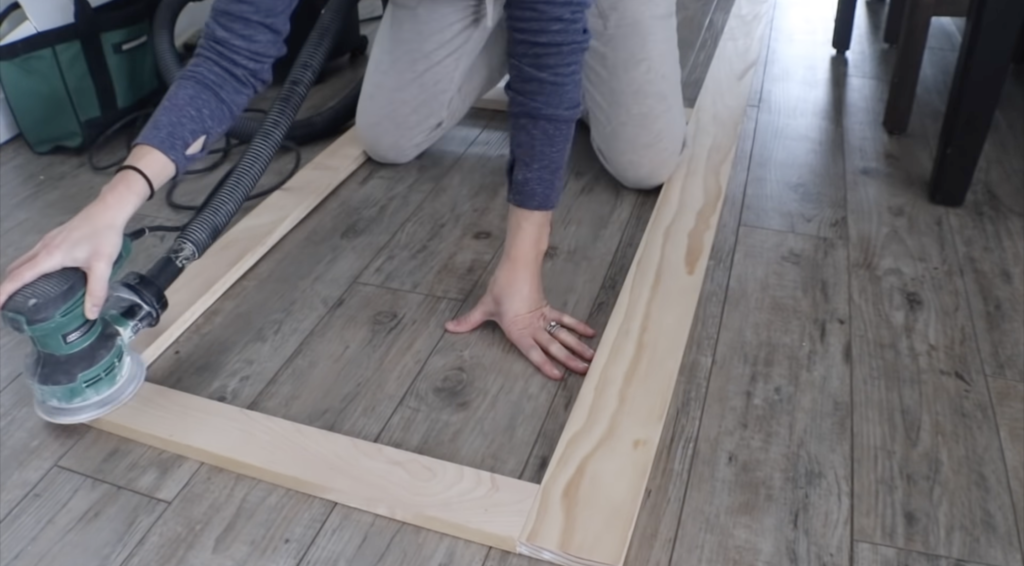 sanding the face framing